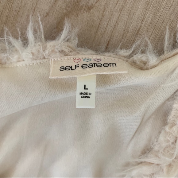 Self Esteem Faux Fur Sequin Unicorn Vest Girls sz Large - Picture 3 of 4